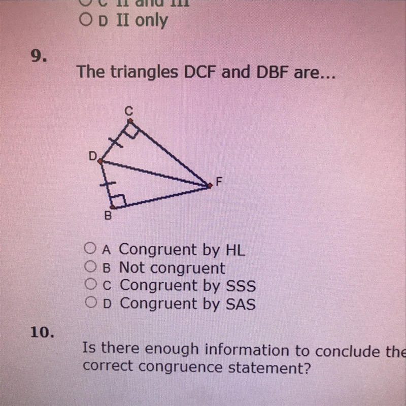 The triangles DCF and DBF are....-example-1