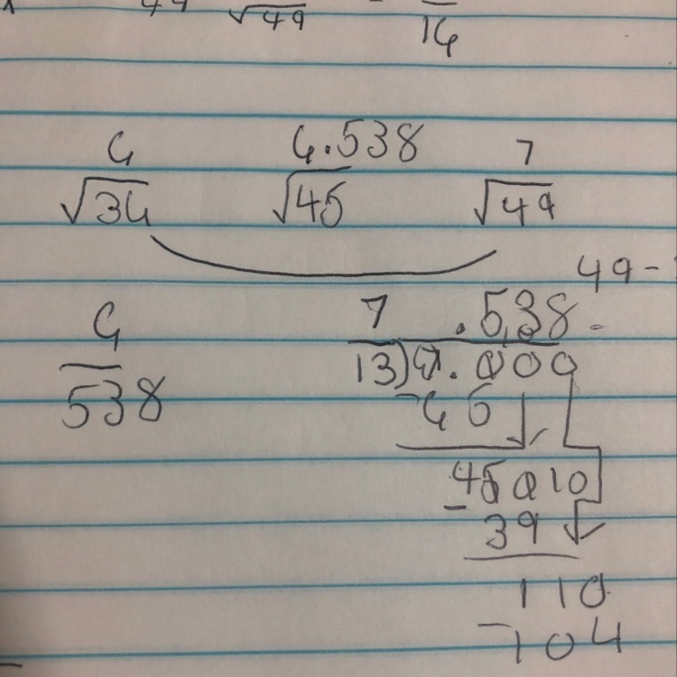 did i do my work correctly and is this square roots? i’m a 6th grader and started-example-1