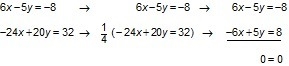 The system of equations shown is solved using the linear combination method What does-example-1