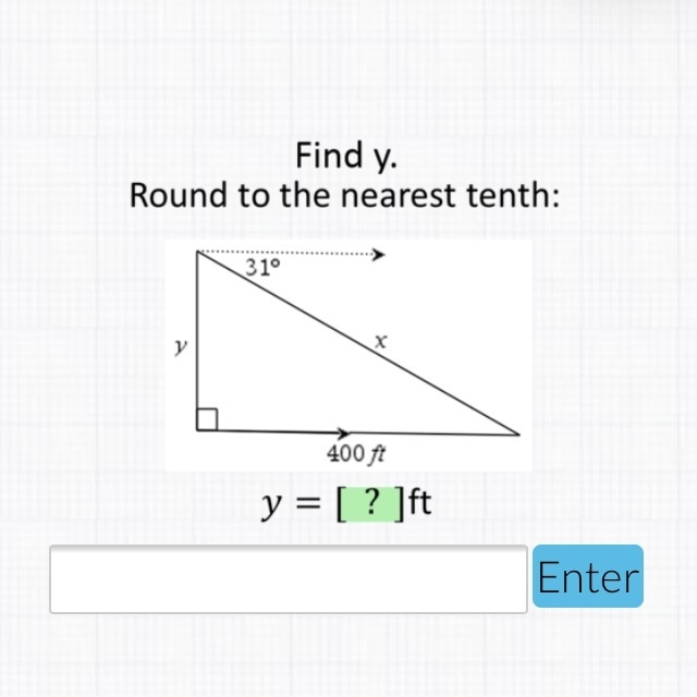 Geometry. Help me please ; find y round to the nearest tenth. provide a clear answer-example-1