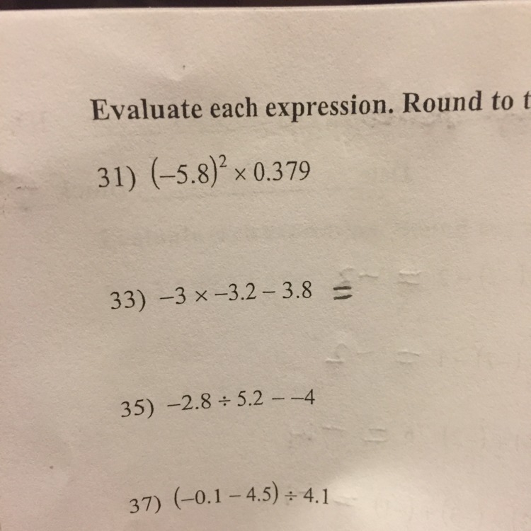 How to round these equations to the nearest tenth-example-1