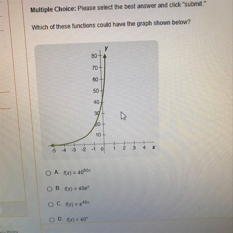 Which of these functions could have the graph shown below?-example-1