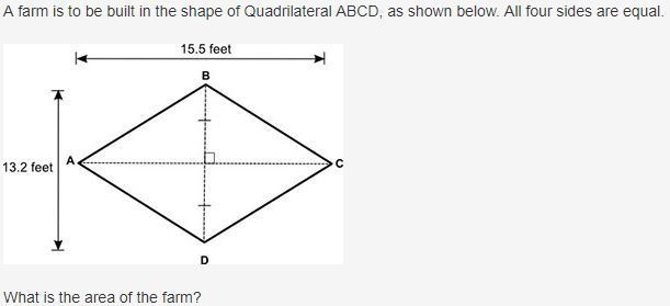 A farm is to be built in the shape of Quadrilateral ABCD, as shown below. All four-example-1