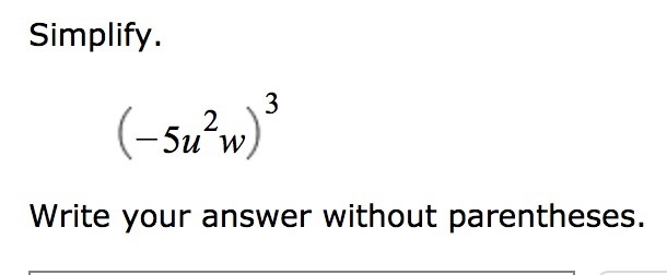 Simplify. Write your answer without parentheses.-example-1