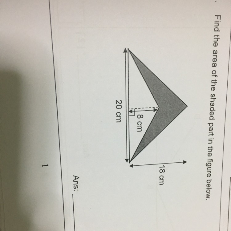 Find the area of the shaded part in the figure below-example-1