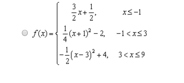 Write the equation of the piecewise function whose graph is shown-example-3