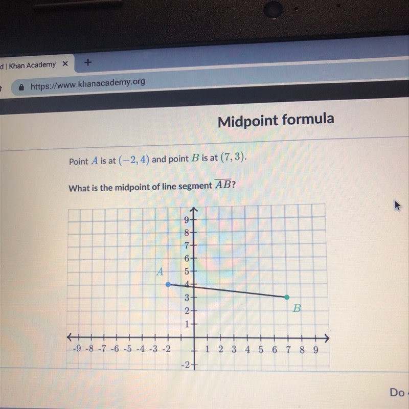 What is the midpoint of line segment AB?-example-1