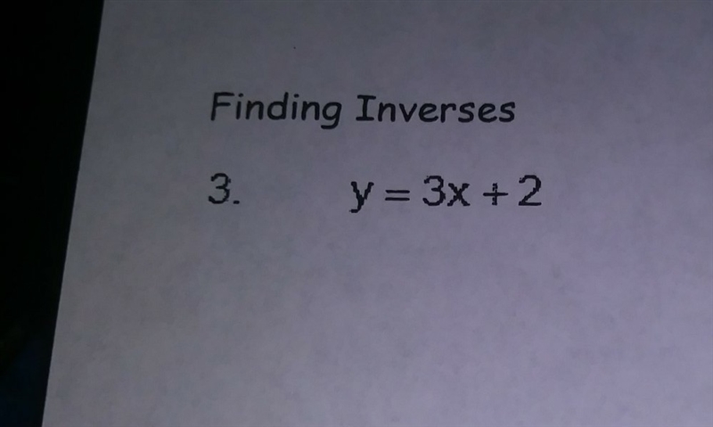 Find the inverse y=3x+2-example-1