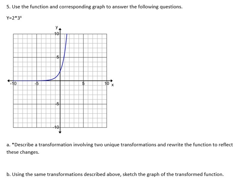 For each exponential function, a) write a new function, and b) sketch the corresponding-example-2