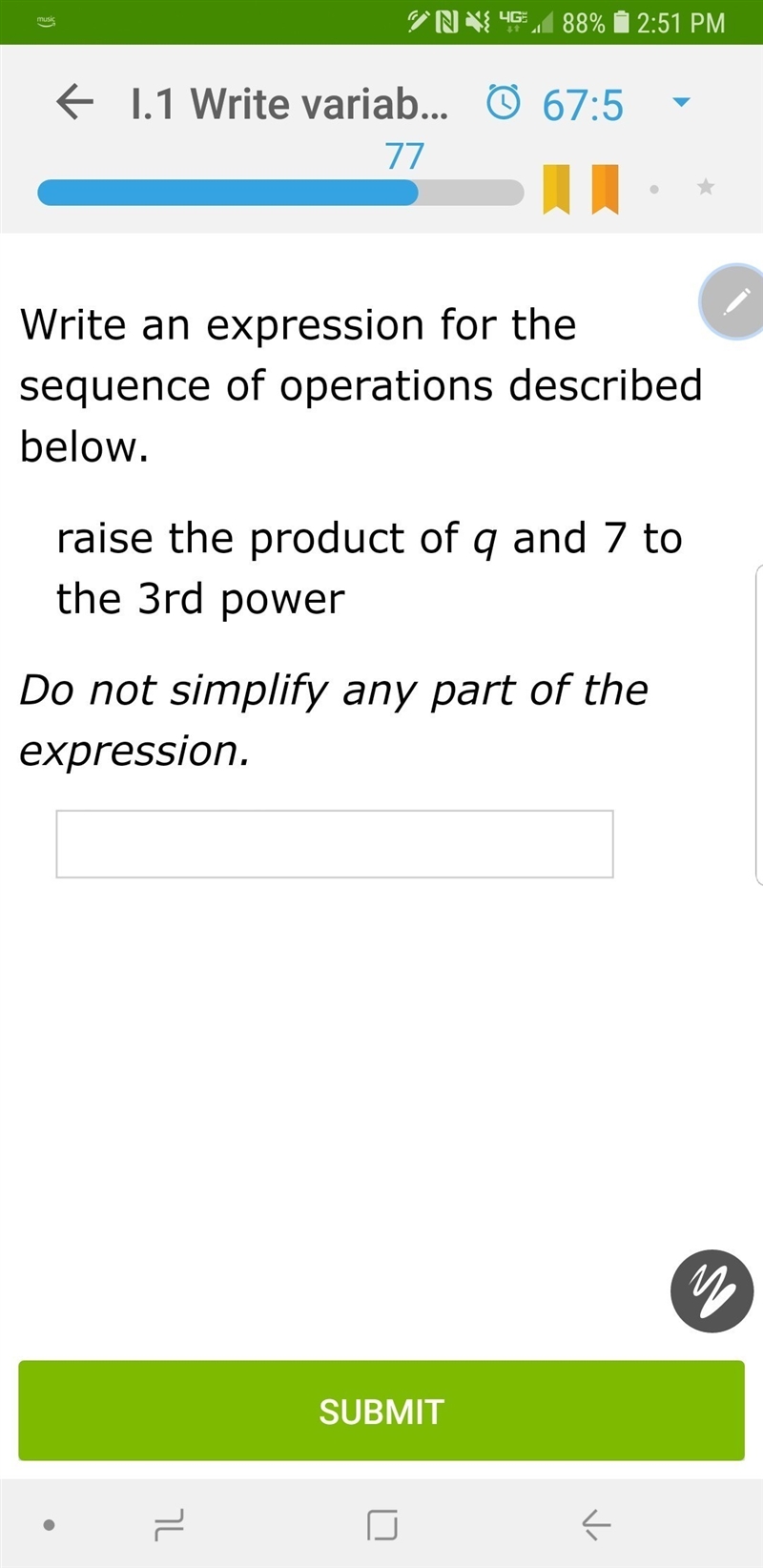 Raise the product of q and 7 to the 3rd power-example-1