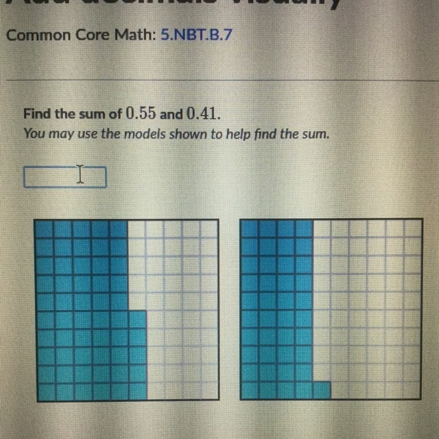 Find the sum of 0.55 and 0.41-example-1