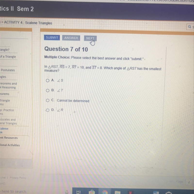 Which is the smallest measure?-example-1