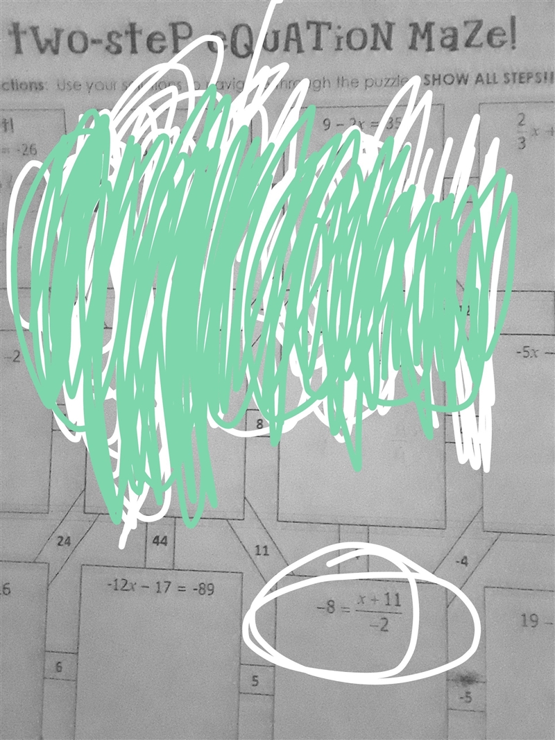 -8=x + 11 over (divided) -2 .... wahts the way to solve this-example-1