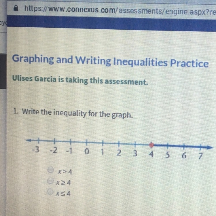 Write the inequality for the graph-example-1