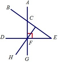 If angle HFG is complementary to angle ACB, then _____. A) angle ACB is complementary-example-1