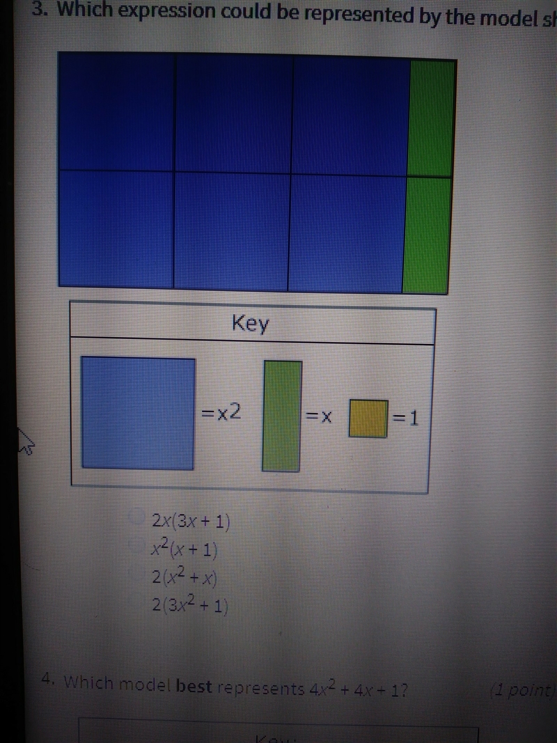 Which expression could be represented by the model shown below? PLEASE HELP-example-1