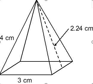 1. Consider the surface area of the pyramid shown. (a) Write the formula for the area-example-1