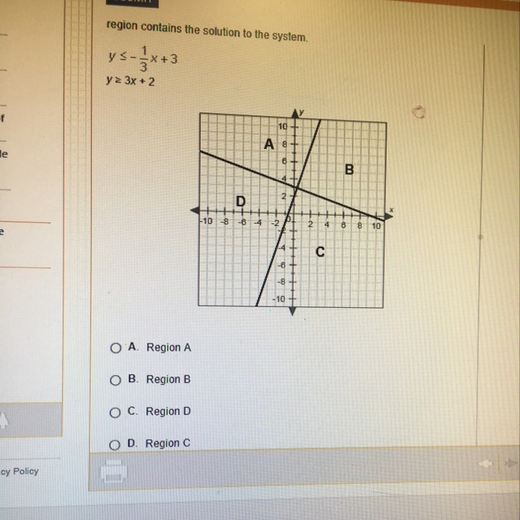 HELPPPP I NEED ASAP What region is it A,B,C,D-example-1