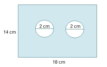 PLEASE HELP ASAPPPPP A piece of cardboard has two circles punched out of it. What-example-1