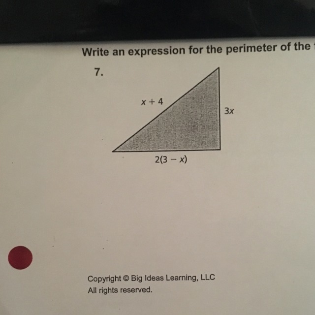 Write and expression for the perimeter of the figure.. please help ty-example-1