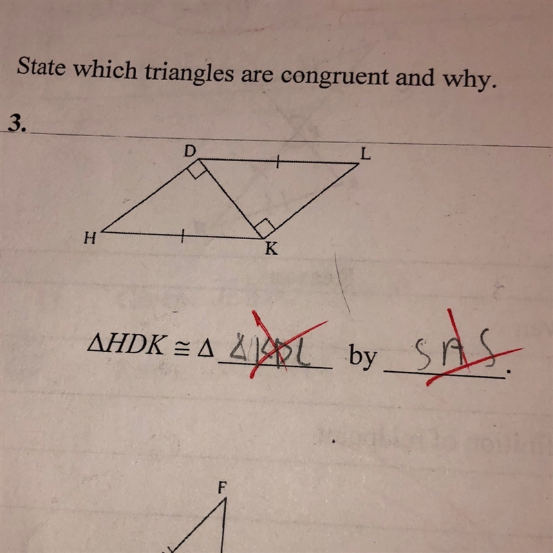 What is triangle HDK congruent to?-example-1