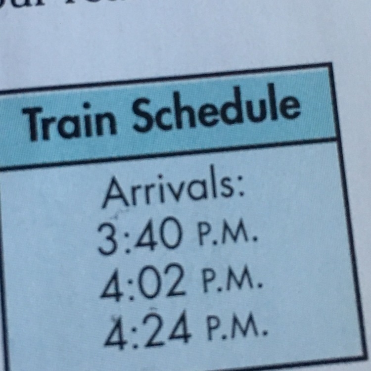 Keisha knows that trains arrive regularly at the train station. She has part of the-example-1