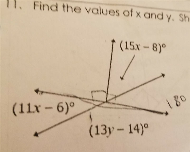 Find the values of X and Y-example-1