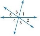 Refer to the diagram above. Identify each angle pair as adjacent, vertical or neither-example-1