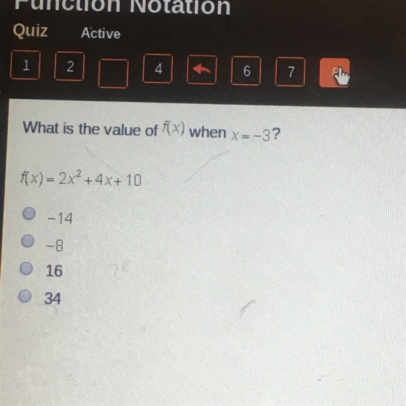 Please help! what is the value of f(x) when x=-3 l?-example-1