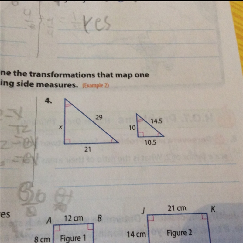 Each pair of polygons is similar .Determine the transformation that maps one figure-example-1