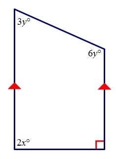 Find the value of x and the value of y. A.x= 20,y=45 B.x=45,y=20 C. x=60,y=120 D. x-example-1