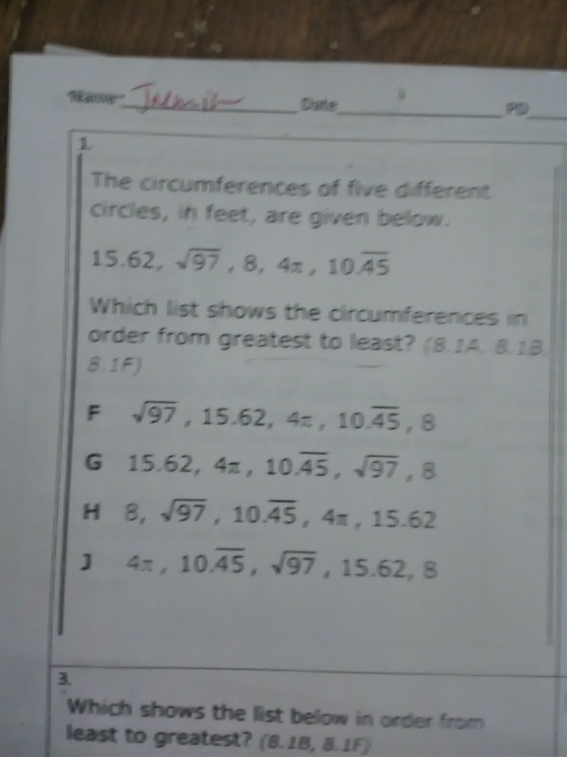 Which one is greatest to least going all the way down-example-1