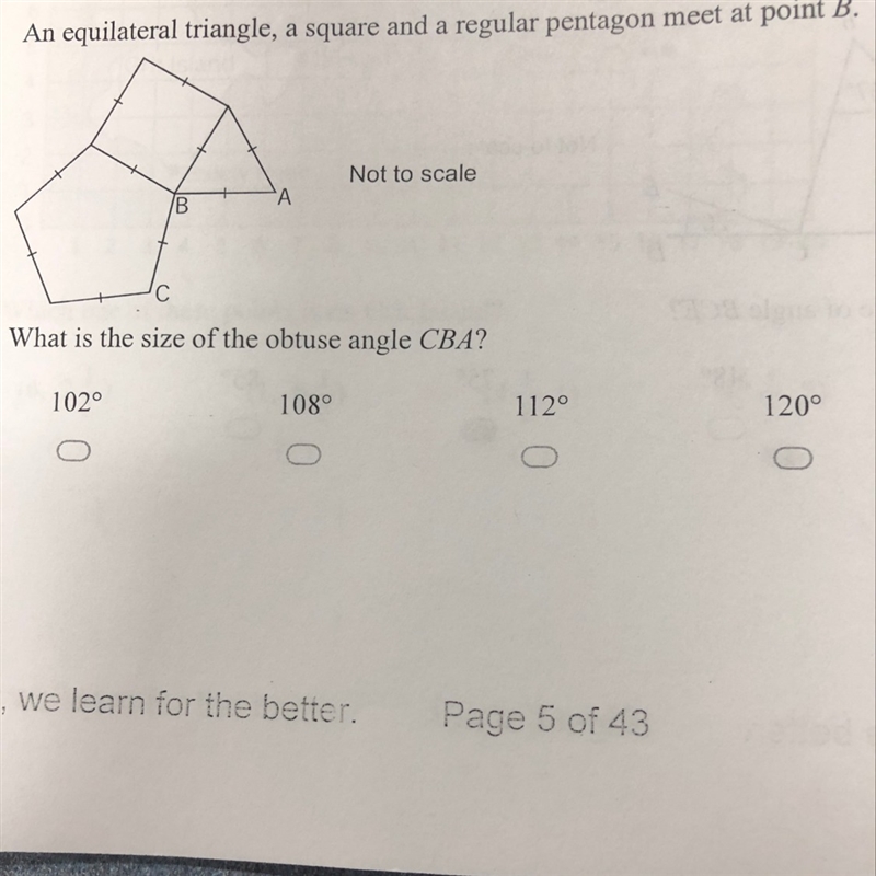 What is the size of the obtuse angle CBA-example-1