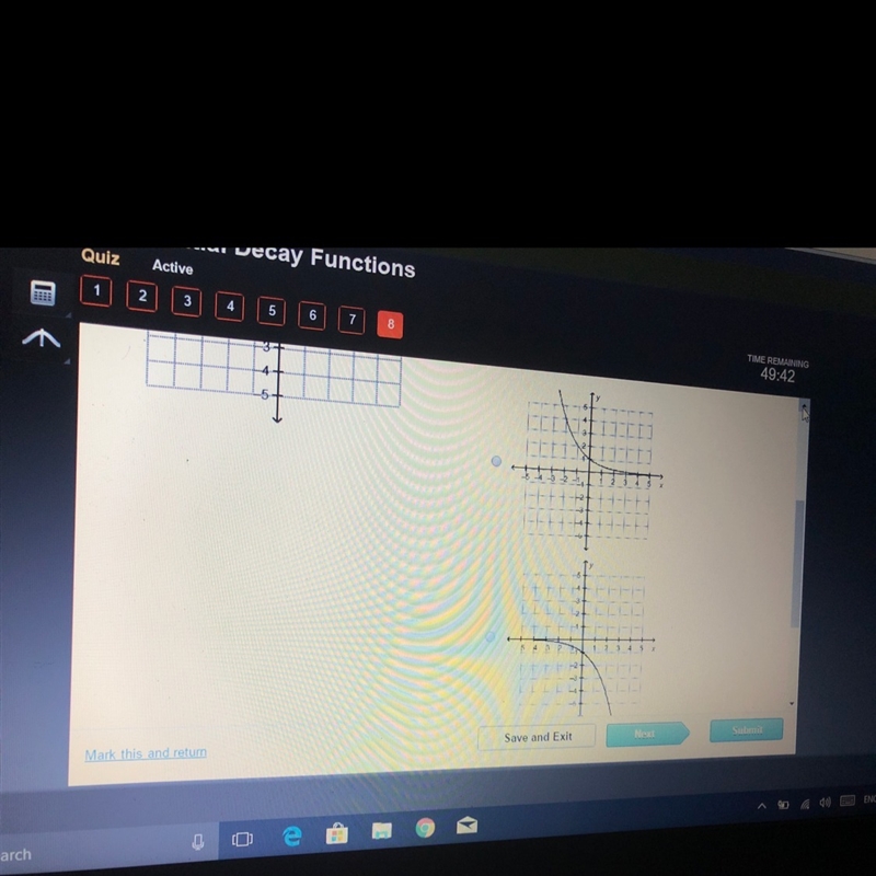 The graph of g(x) = (1/2)x is the graph of f(x) = 2 reflected over the y-axis. Which-example-1