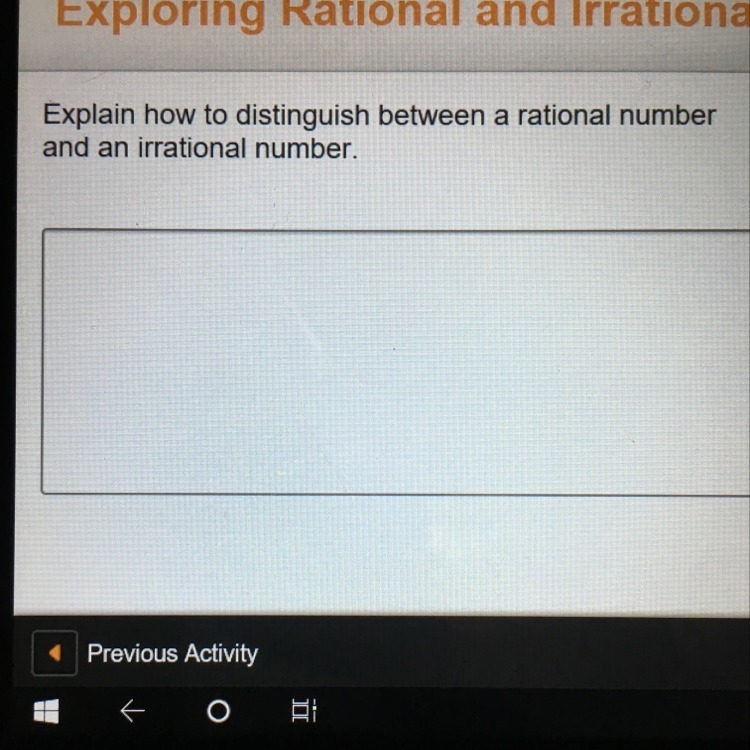 Explain how to distinguish between rational and irrational numbers-example-1