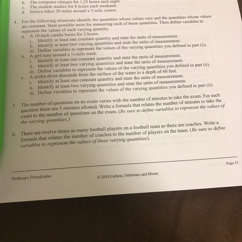 The number of question on an exam varies with the number-example-1