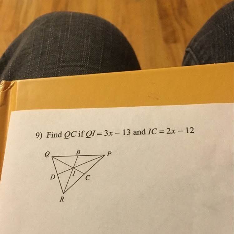 Find qc if qi = 3x-13 and ic = 2x-12-example-1