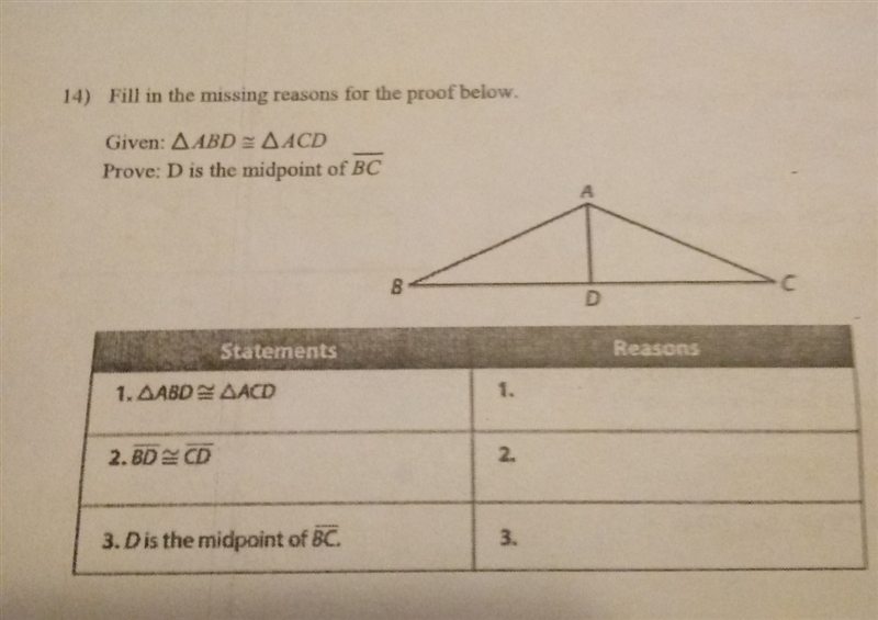 Fill in the missing reasons for the proof below.-example-1