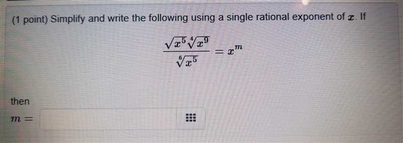 What is the value of "m" equal?-example-1