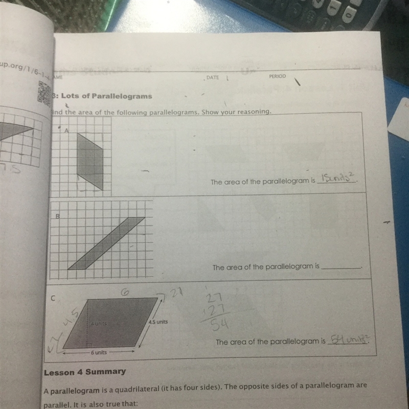 I need to know if A and C is right or not and i need help with B-example-1