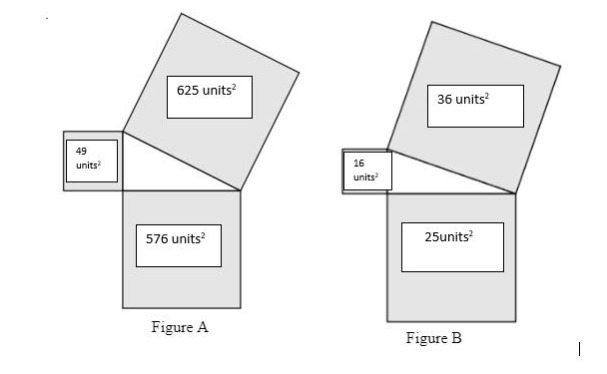 Which figure accurately represents the Pythagorean theorem?-example-1