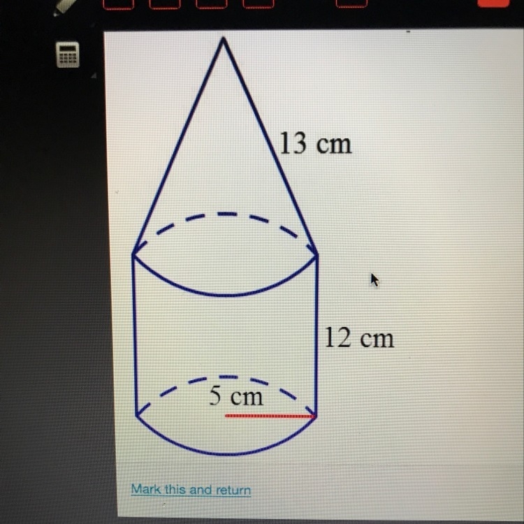 Find the surface area of the composite solid. Leave your answer in terms of pi. A-example-1