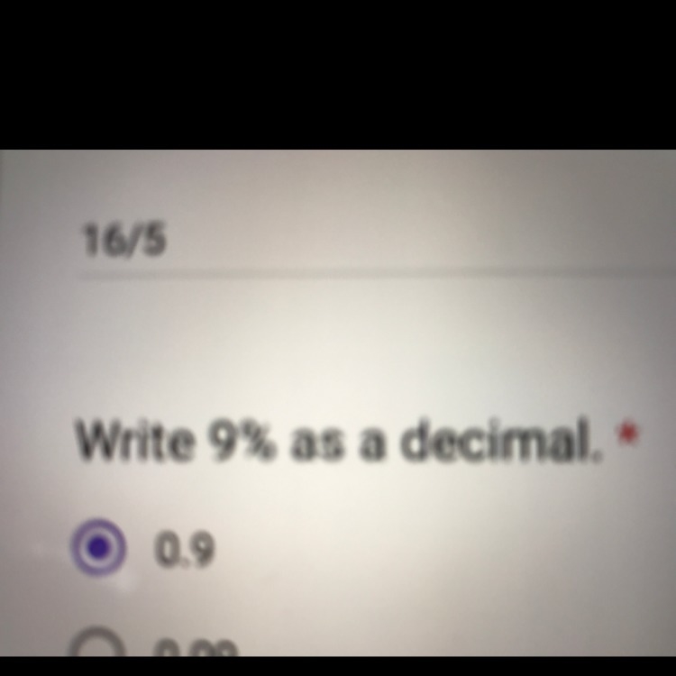 How do u write 9% as a decimal-example-1