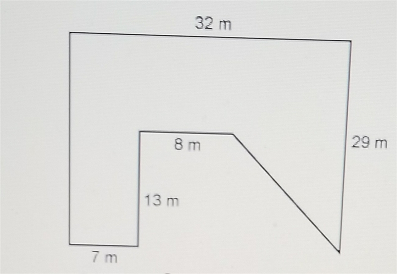 What is the area of the figure? A. 617.5 m^2 B. 824 m^2 C. 759 m^2 713.5 m^2-example-1