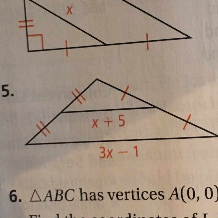 This is #5 Algebra-Find the value for x I know it’s 11 but how do I get there.-example-1