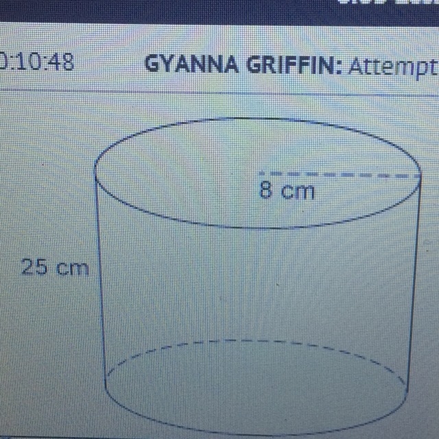 What is the approximate volume of the cylinder use 3.14 for TT-example-1