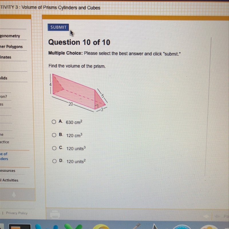 Find the volume of the prism-example-1