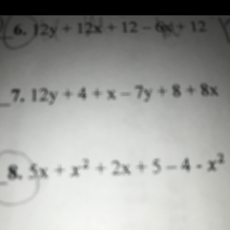 How do you combine like terms for 6th grade? I need an answer soon please!!-example-1