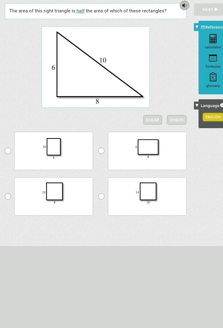 PLZ HELP AS FAST AS YOU CAN question:The area of this right triangle is half the area-example-1