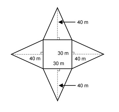 A skyscraper in London, England, has a roof in the shape of a square pyramid. Its-example-1